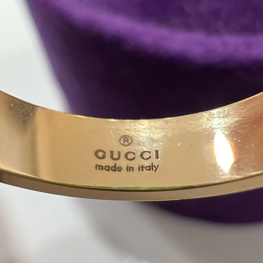 GUCCI Icon 18K Yellow Gold Thin Band Ring - Picture 11 of 11